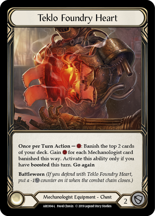 Teklo Foundry Heart [ARC004] 1st Edition Cold Foil, Arcane Rising, Legendary, ARC004