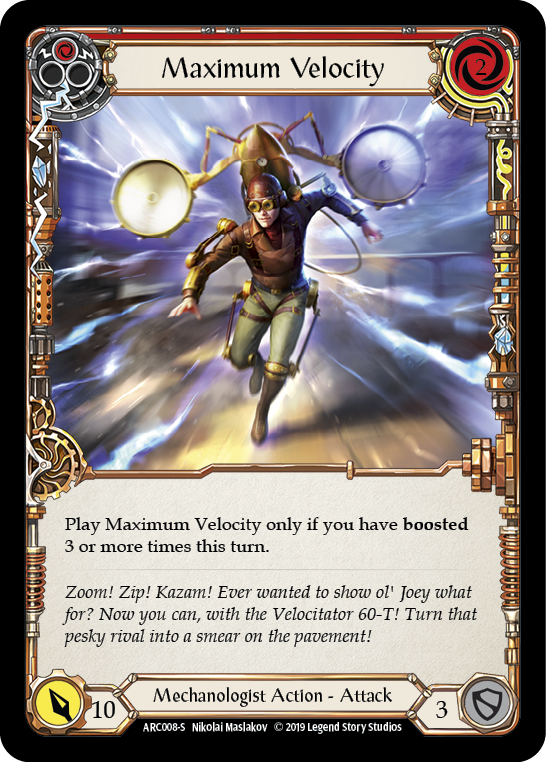 Maximum Velocity [ARC008] Unlimited Edition Rainbow Foil, Arcane Rising, Super Rare, ARC008