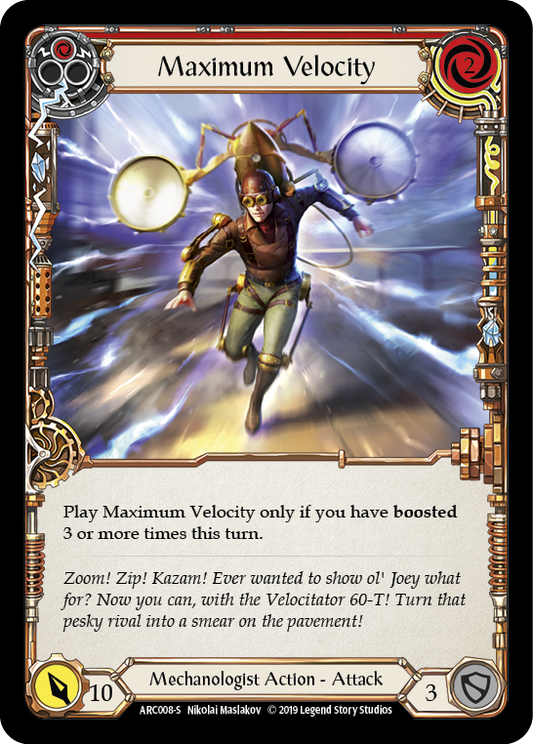 Maximum Velocity [ARC008] Unlimited Edition Rainbow Foil, Arcane Rising, Super Rare, ARC008