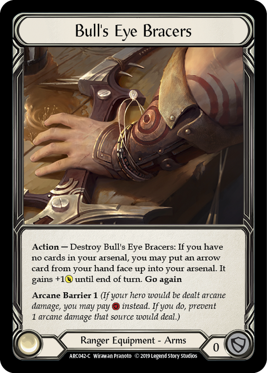 Bull's Eye Bracers [ARC042] Unlimited Edition Rainbow Foil, Arcane Rising, Common, ARC042