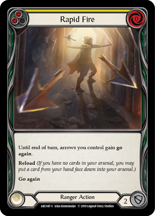 Rapid Fire [ARC047] 1st Edition Rainbow Foil, Arcane Rising, Super Rare, ARC047