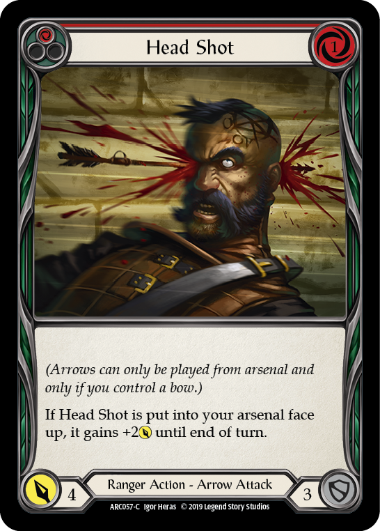 Head Shot (Red) [ARC057] 1st Edition Normal, Arcane Rising, Common, ARC057