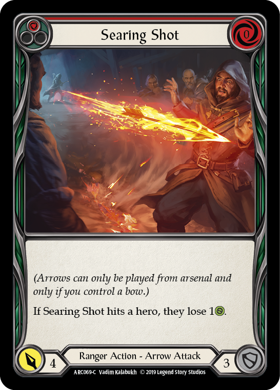 Searing Shot (Red) [ARC069] Unlimited Edition Rainbow Foil, Arcane Rising, Common, ARC069