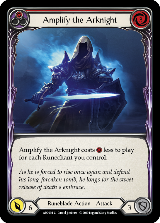 Amplify the Arknight (Red) [ARC094] Unlimited Edition Rainbow Foil, Arcane Rising, Common, ARC094