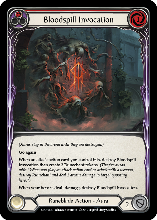 Bloodspill Invocation (Red) [ARC106] Unlimited Edition Rainbow Foil, Arcane Rising, Common, ARC106