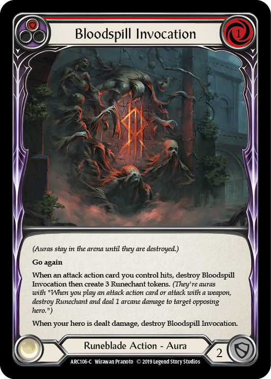 Bloodspill Invocation (Red) [ARC106] Unlimited Edition Rainbow Foil, Arcane Rising, Common, ARC106