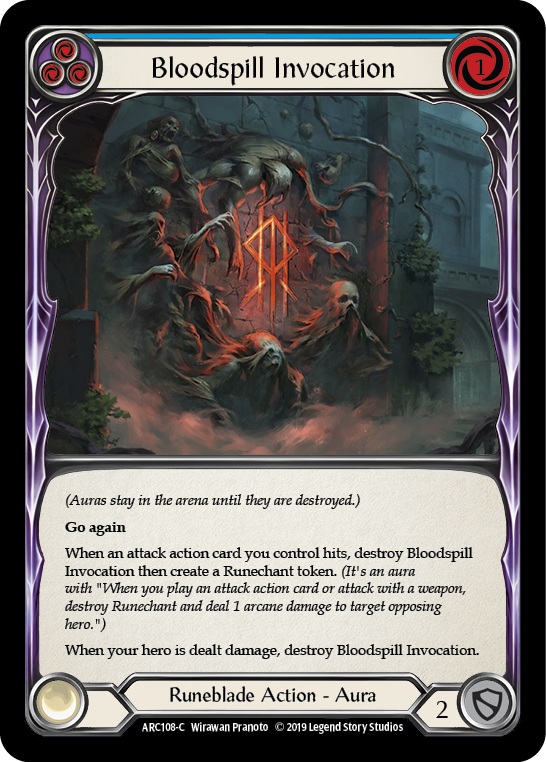 Bloodspill Invocation (Blue) [ARC108] Unlimited Edition Rainbow Foil, Arcane Rising, Common, ARC108