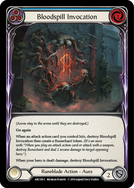 Bloodspill Invocation (Blue) [ARC108] Unlimited Edition Rainbow Foil, Arcane Rising, Common, ARC108