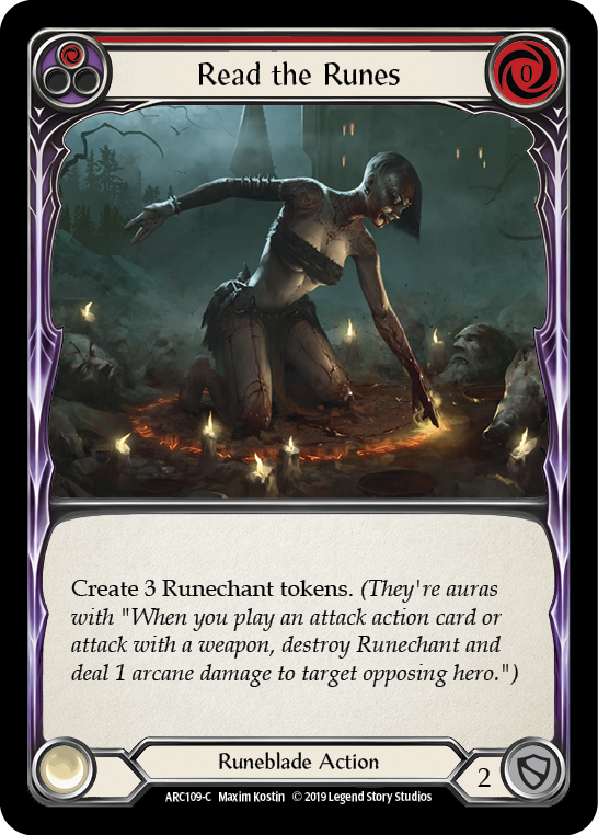 Read the Runes (Red) [ARC109] Unlimited Edition Rainbow Foil, Arcane Rising, Common, ARC109