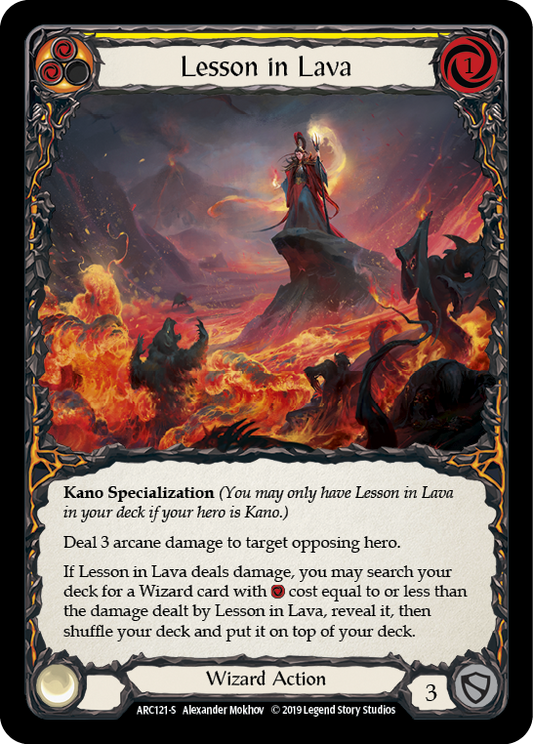 Lesson in Lava [ARC121] 1st Edition Normal, Arcane Rising, Super Rare, ARC121