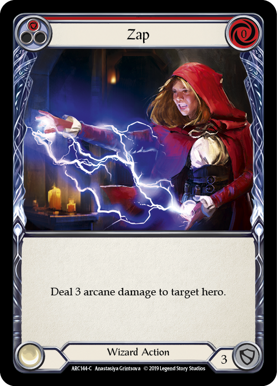 Zap (Red) [ARC144] Unlimited Edition Rainbow Foil, Arcane Rising, Common, ARC144