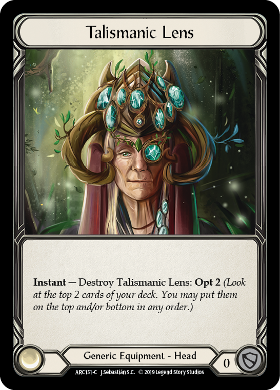 Talismanic Lens [ARC151] 1st Edition Cold Foil, Arcane Rising, Common, ARC151