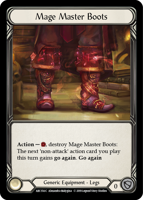 Mage Master Boots [ARC154] Unlimited Edition Rainbow Foil, Arcane Rising, Common, ARC154