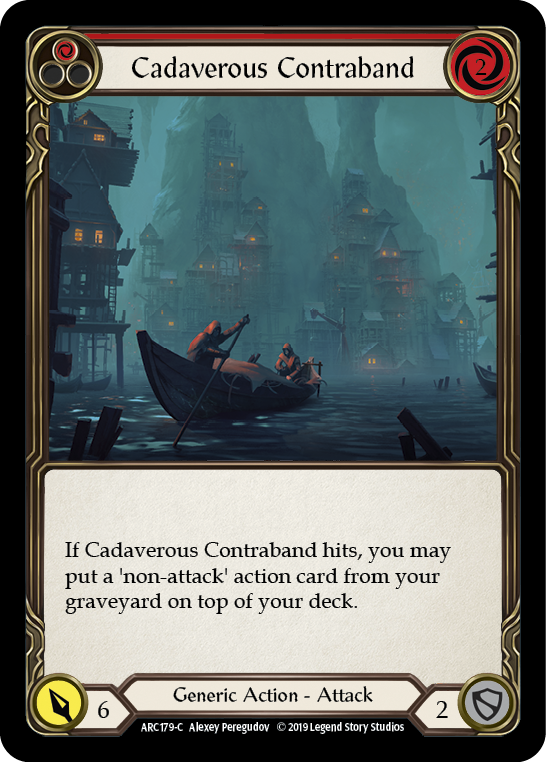 Cadaverous Contraband (Red) [ARC179] 1st Edition Normal, Arcane Rising, Common, ARC179