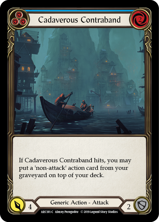 Cadaverous Contraband (Blue) [ARC181] 1st Edition Normal, Arcane Rising, Common, ARC181