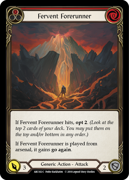 Fervent Forerunner (Red) [ARC182] 1st Edition Normal, Arcane Rising, Common, ARC182