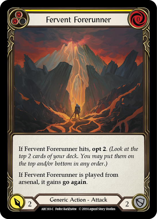 Fervent Forerunner (Yellow) [ARC183] 1st Edition Normal, Arcane Rising, Common, ARC183