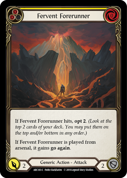 Fervent Forerunner (Yellow) [ARC183] 1st Edition Normal, Arcane Rising, Common, ARC183