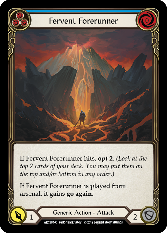 Fervent Forerunner (Blue) [ARC184] 1st Edition Normal, Arcane Rising, Common, ARC184