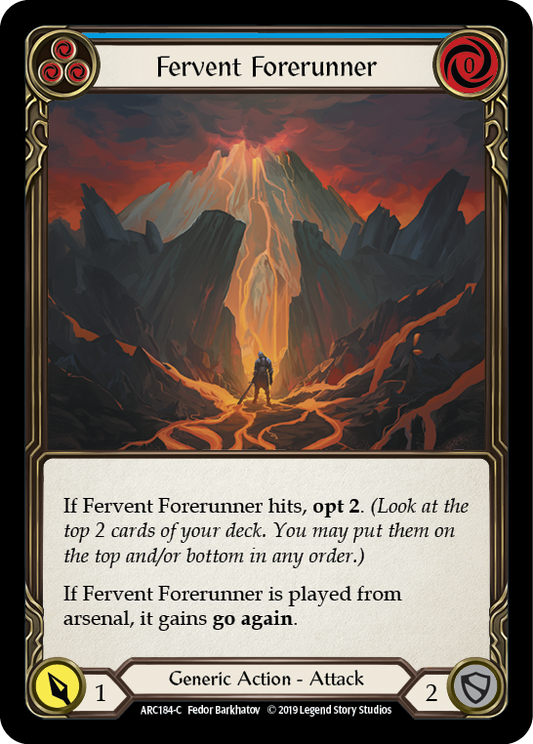 Fervent Forerunner (Blue) [ARC184] 1st Edition Normal, Arcane Rising, Common, ARC184