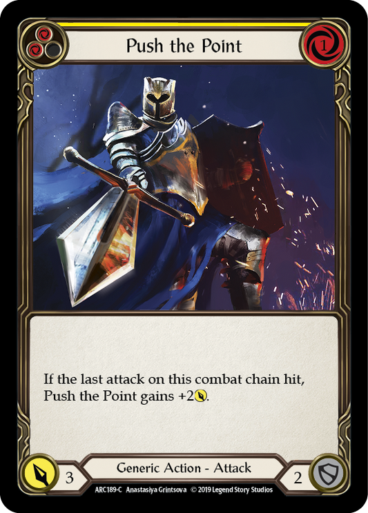 Push the Point (Yellow) [ARC189] Unlimited Edition Normal, Arcane Rising, Common, ARC189