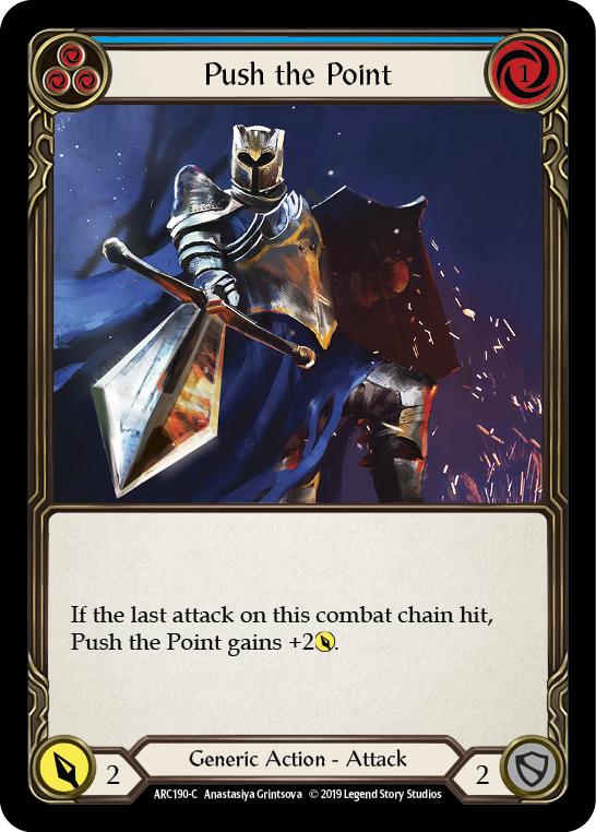 Push the Point (Blue) [ARC190] 1st Edition Normal, Arcane Rising, Common, ARC190