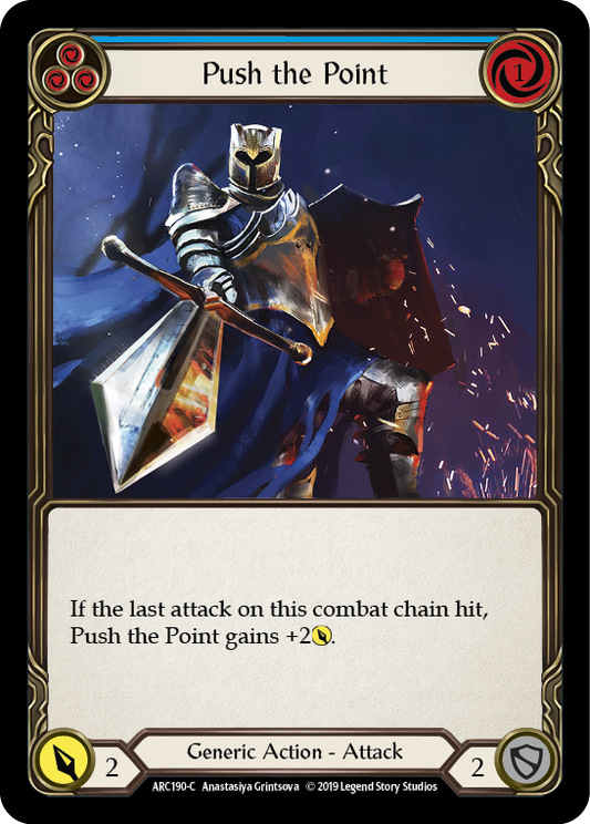 Push the Point (Blue) [ARC190] 1st Edition Normal, Arcane Rising, Common, ARC190