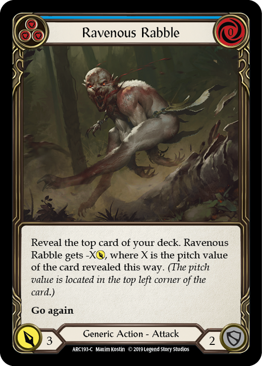 Ravenous Rabble (Blue) [ARC193] 1st Edition Normal, Arcane Rising, Common, ARC193