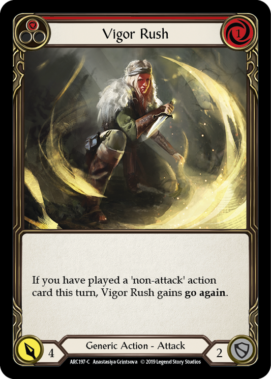 Vigor Rush (Red) [ARC197] Unlimited Edition Rainbow Foil, Arcane Rising, Common, ARC197