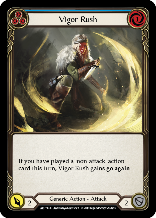 Vigor Rush (Blue) [ARC199] 1st Edition Normal, Arcane Rising, Common, ARC199