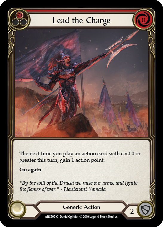 Lead the Charge (Red) [ARC209] Unlimited Edition Rainbow Foil, Arcane Rising, Common, ARC209