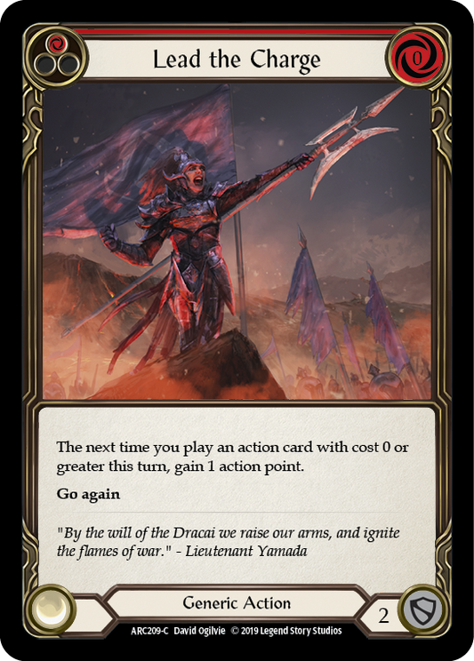 Lead the Charge (Red) [ARC209] Unlimited Edition Rainbow Foil, Arcane Rising, Common, ARC209