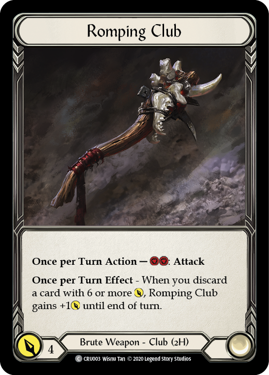 Romping Club [CRU003] Unlimited Edition Rainbow Foil, Crucible of War, Common, CRU003