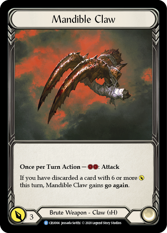 Mandible Claw [CRU004] Unlimited Edition Rainbow Foil, Crucible of War, Rare, CRU004