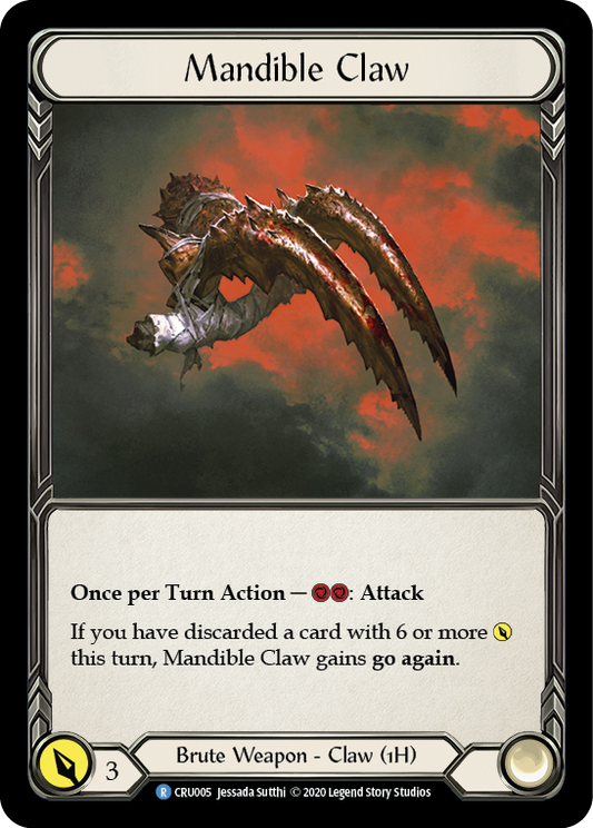 Mandible Claw (Reverse) [CRU005] Unlimited Edition Rainbow Foil, Crucible of War, Rare, CRU005