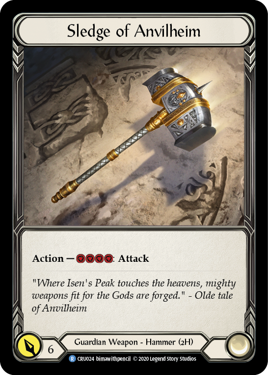 Sledge of Anvilheim [CRU024] 1st Edition Cold Foil, Crucible of War, Rare, CRU024