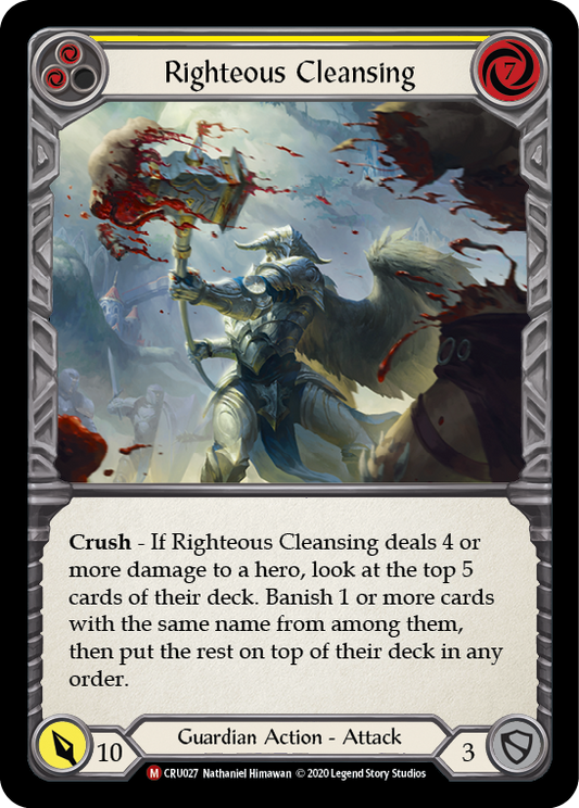 Righteous Cleansing [CRU027] Unlimited Edition Rainbow Foil, Crucible of War, Majestic, CRU027