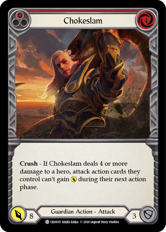 Chokeslam (Red) [CRU035] Unlimited Edition Rainbow Foil, Crucible of War, Common, CRU035