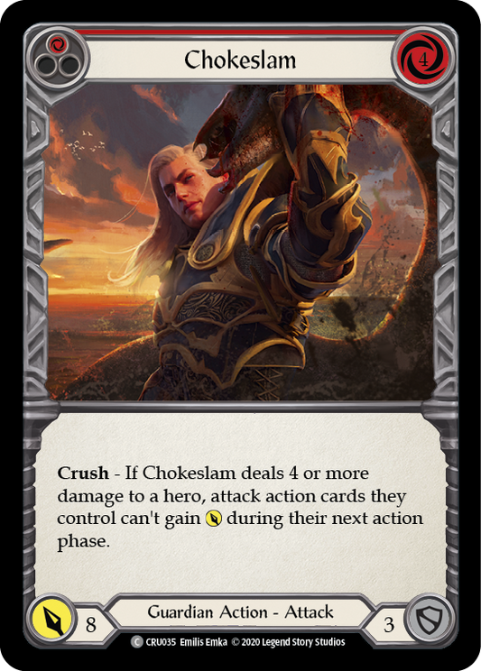 Chokeslam (Red) [CRU035] Unlimited Edition Rainbow Foil, Crucible of War, Common, CRU035