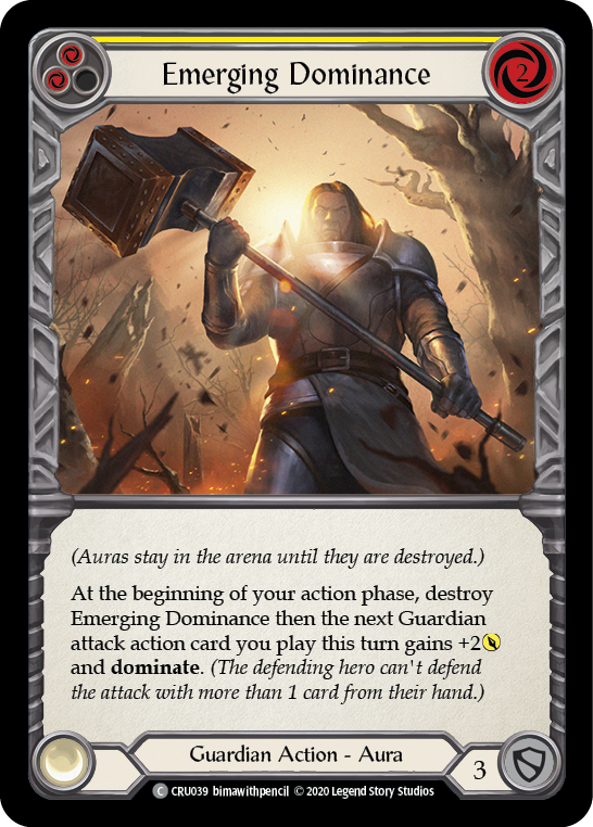 Emerging Dominance (Yellow) [CRU039] Unlimited Edition Rainbow Foil, Crucible of War, Common, CRU039