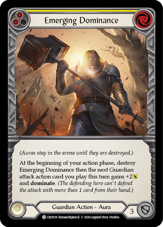 Emerging Dominance (Yellow) [CRU039] Unlimited Edition Rainbow Foil, Crucible of War, Common, CRU039