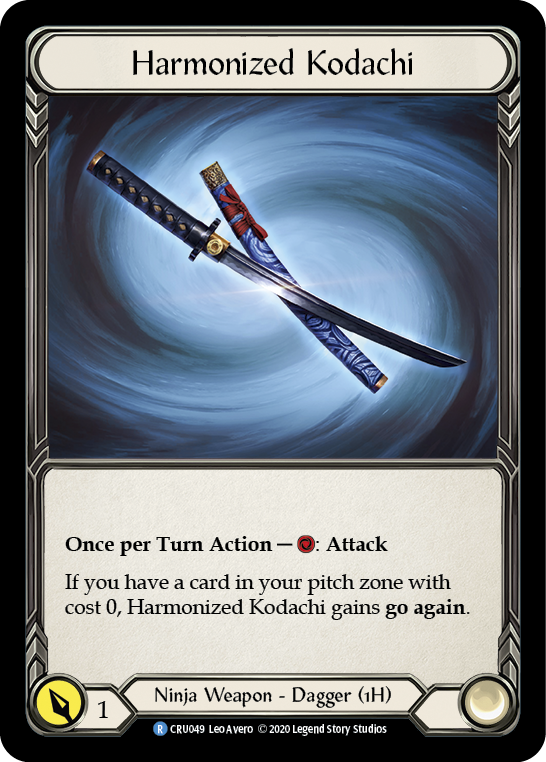 Harmonized Kodachi (Reverse) [CRU049] Unlimited Edition Rainbow Foil, Crucible of War, Rare, CRU049