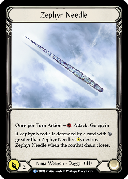 Zephyr Needle [CRU051] 1st Edition Normal, Crucible of War, Rare, CRU051