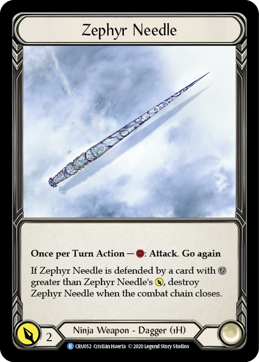 Zephyr Needle (Reverse) [CRU052] 1st Edition Cold Foil, Crucible of War, Rare, CRU052