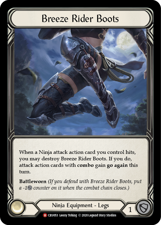 Breeze Rider Boots [CRU053] Unlimited Edition Rainbow Foil, Crucible of War, Majestic, CRU053