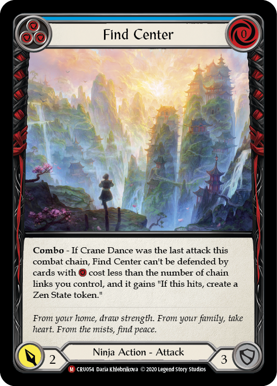 Find Center [CRU054] 1st Edition Rainbow Foil, Crucible of War, Majestic, CRU054