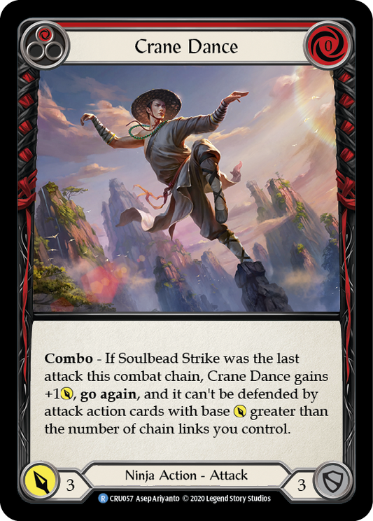 Crane Dance (Red) [CRU057] Unlimited Edition Rainbow Foil, Crucible of War, Rare, CRU057