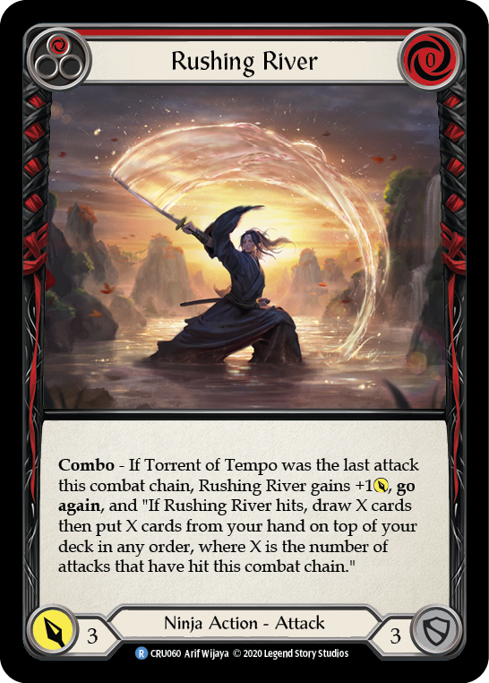 Rushing River (Red) [CRU060] Unlimited Edition Rainbow Foil, Crucible of War, Rare, CRU060