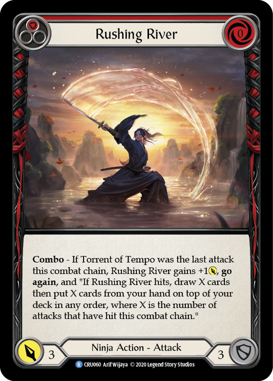 Rushing River (Red) [CRU060] Unlimited Edition Rainbow Foil, Crucible of War, Rare, CRU060