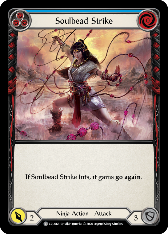 Soulbead Strike (Blue) [CRU068] Unlimited Edition Rainbow Foil, Crucible of War, Common, CRU068